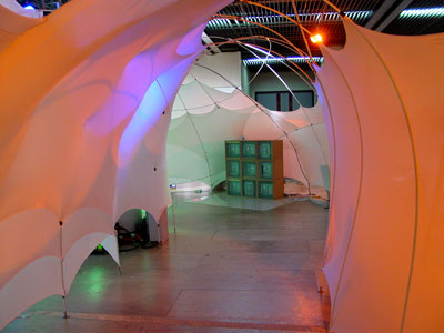 tunnel aus stoff - installation